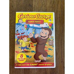 Curious George Dance Party DVD 2012 Childrens Movie 8 Episodes Pre-Owned